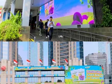 Ramai di Media Sosial, Warganet Perbincangkan Videotron Hujan Anggur di Jakarta