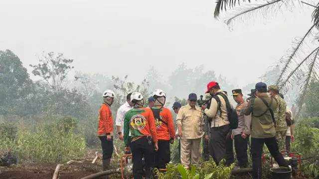 Usai Pontianak, Prabowo Pimpin Penanganan Kebakaran Hutan Kalimantan Tengah