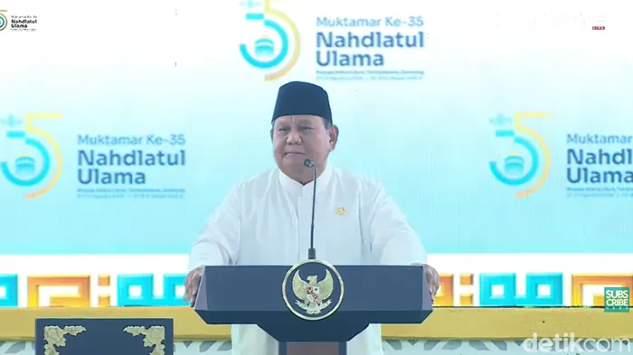 Buka Muktamar ke-35 NU di Jombang, Prabowo Ceritakan Makna Angka 8 dan 13 dalam Hidupnya