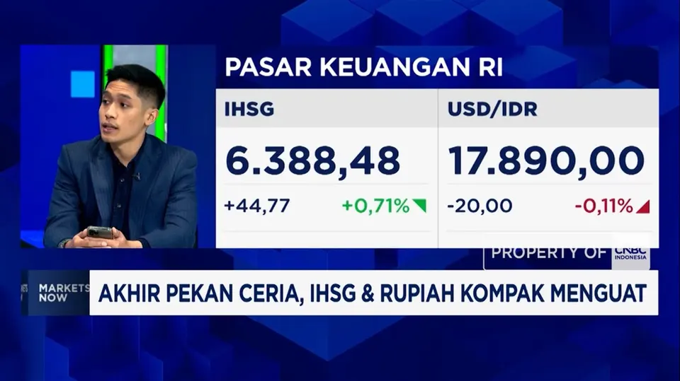 Pasar Modal RI Menguat di Akhir Pekan, IHSG Ditutup pada Level 6.388 dan Rupiah Menguat ke Rp 17.890