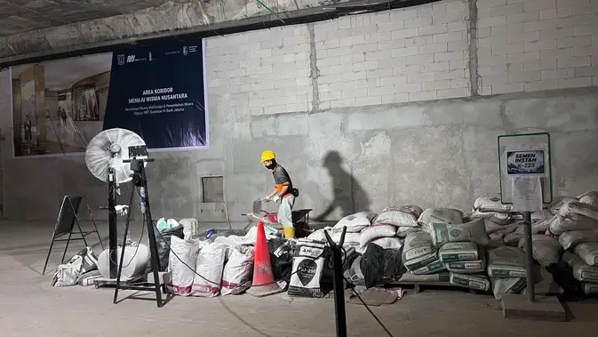 Progres Pembangunan Ruang Bawah Tanah Baru di MRT Bundaran HI