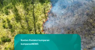 Foto, Api Meluas hingga Kalipait, Petugas Dinginkan Sisa Kebakaran Gunung Ijen