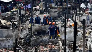 Kebakaran Pasar Sepinggan Balikpapan Hanguskan 250 Kios, Tim Inafis Polri Lakukan Olah TKP