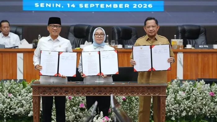 Teken SKB RBI, Mendagri Dorong Pemberdayaan Perempuan & Anak di Daerah