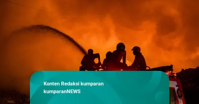 Kebakaran Besar Melanda TPA Putri Cempo Solo, Api Membubung Tinggi