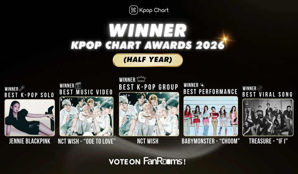Daftar Pemenang K-pop Chart Awards 2026 Half Year, NCT WISH Borong Dua Gelar