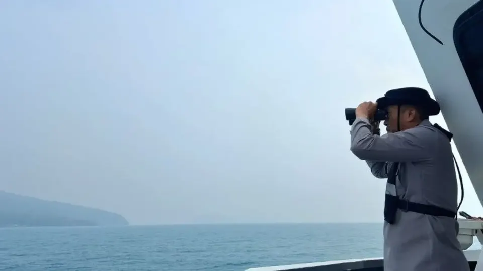 KP Sanjaya Sisir Perairan Anak Krakatau Cari Rombongan Jurnalis yang Hilang Kontak