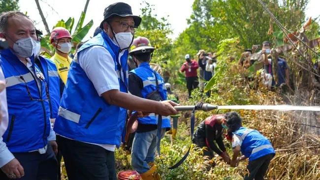 Menteri LH Tinjau Penanganan Karhutla di Kalsel dan Tegaskan Sanksi Hukum
