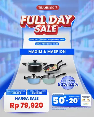Berburu Peralatan Masak Murah di Transmart Full Day Sale, Harga Mulai Rp 70.000