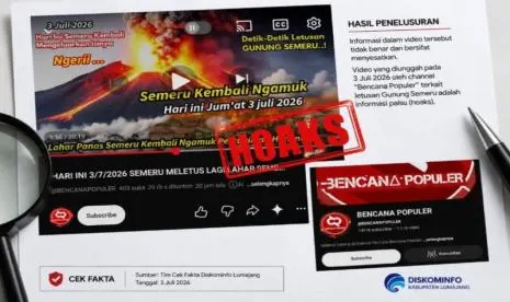 Pemkab Lumajang Pastikan Video Viral Erupsi Gunung Semeru adalah Hoaks