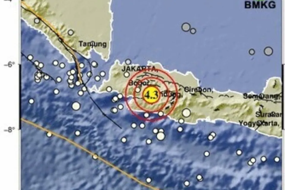 Gempa Magnitudo 4,3 Guncang Cianjur, Getaran Terasa hingga Bandung dan Jonggol