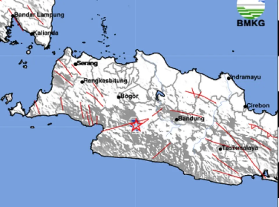 Gempa M 4,3 Sukabumi Berpusat di Laut, Dirasakan hingga Bandung Barat