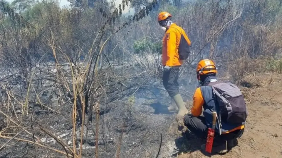 Kebakaran Semeru Mendekati Permukiman Warga di Ranupani