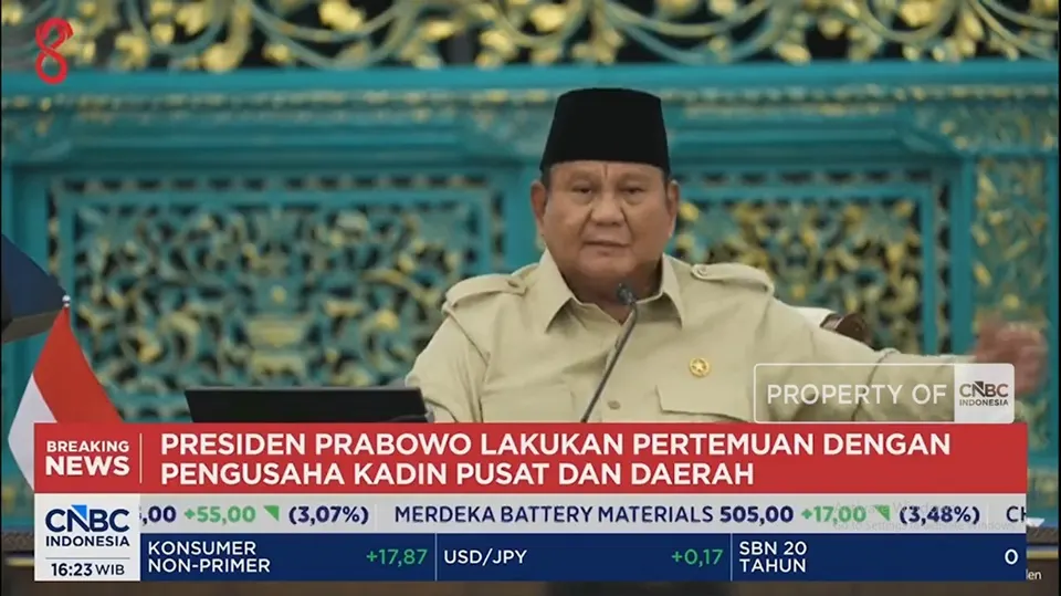 Presiden Prabowo Subianto Gelar Pertemuan dengan Pengusaha Kadin di Istana Negara