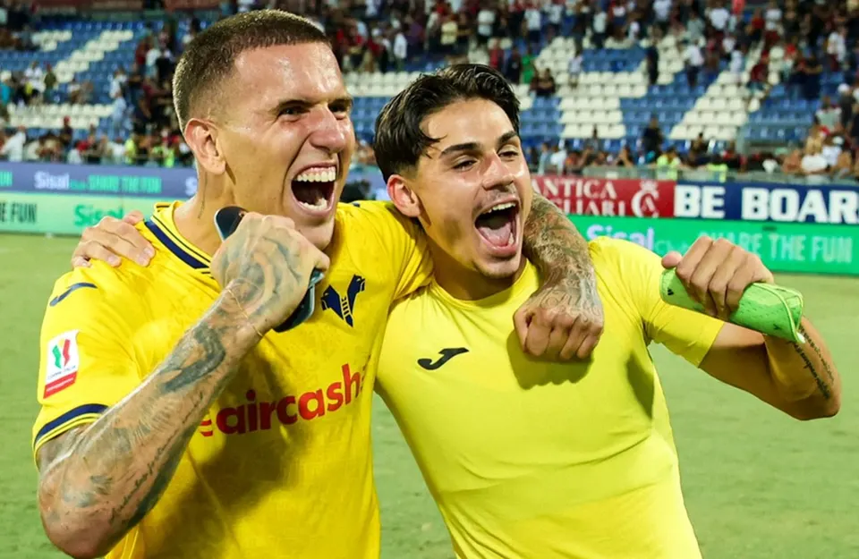 Tekuk Cagliari 2-1, Hellas Verona Melenggang ke Babak 16 Besar Coppa Italia