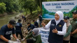 Khofifah Dorong Kolaborasi Masyarakat Jadikan Sungai Investasi Keberlanjutan Hidup